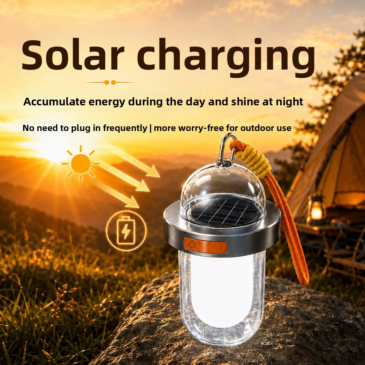 Portable Solar Outdoor Camping Light