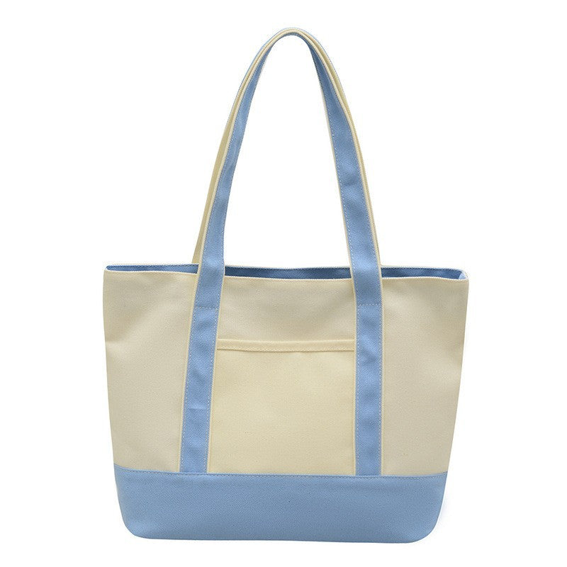 Personalized Canvas Shoulder Bag with Silk Scarf
