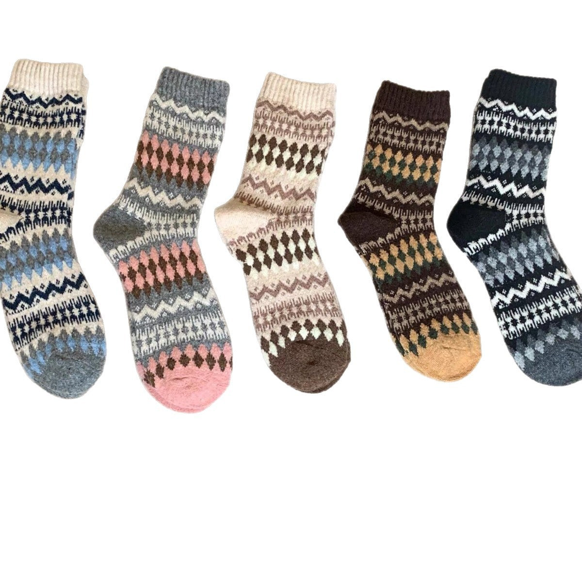 Fleece Lined Wool Mid Calf Socks