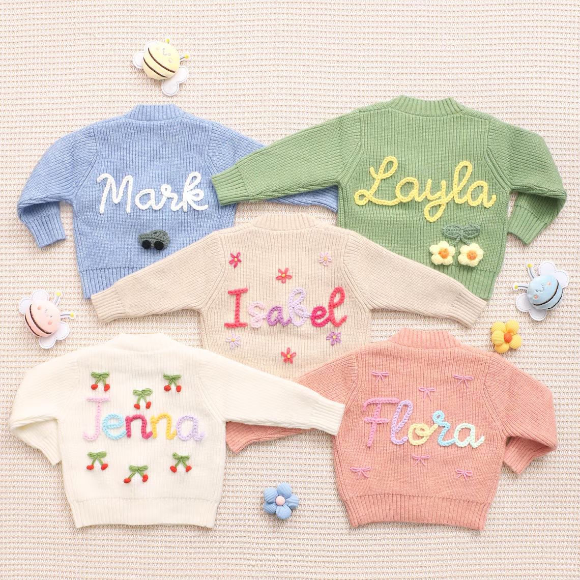 Handmade Personalized Baby Knit Cardigan