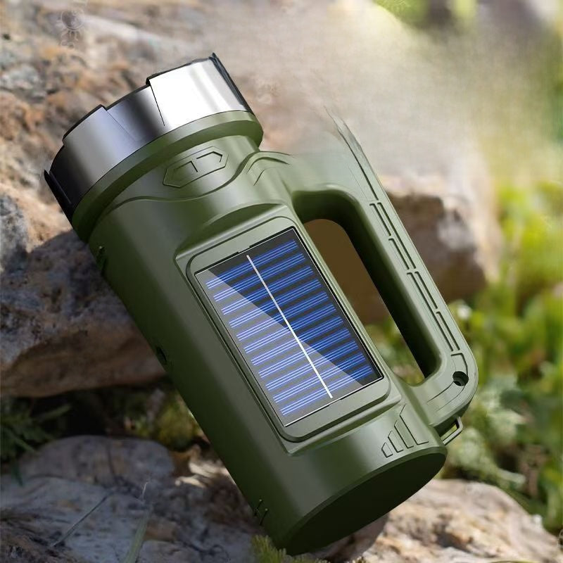 Solar Powered Rechargeable LED Flashlight
