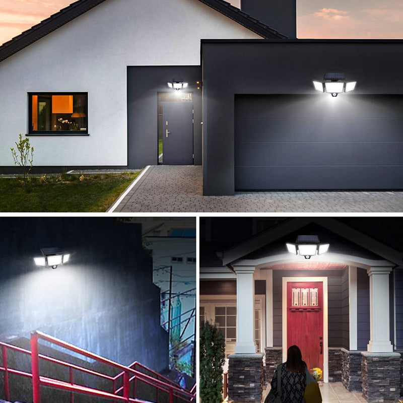 Solar-powered wall light