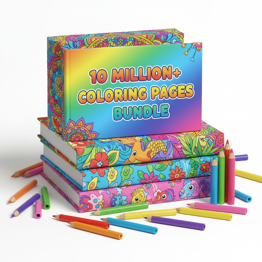 10 Million+ Coloring Pages Bundle - PLR MRR Digital Download